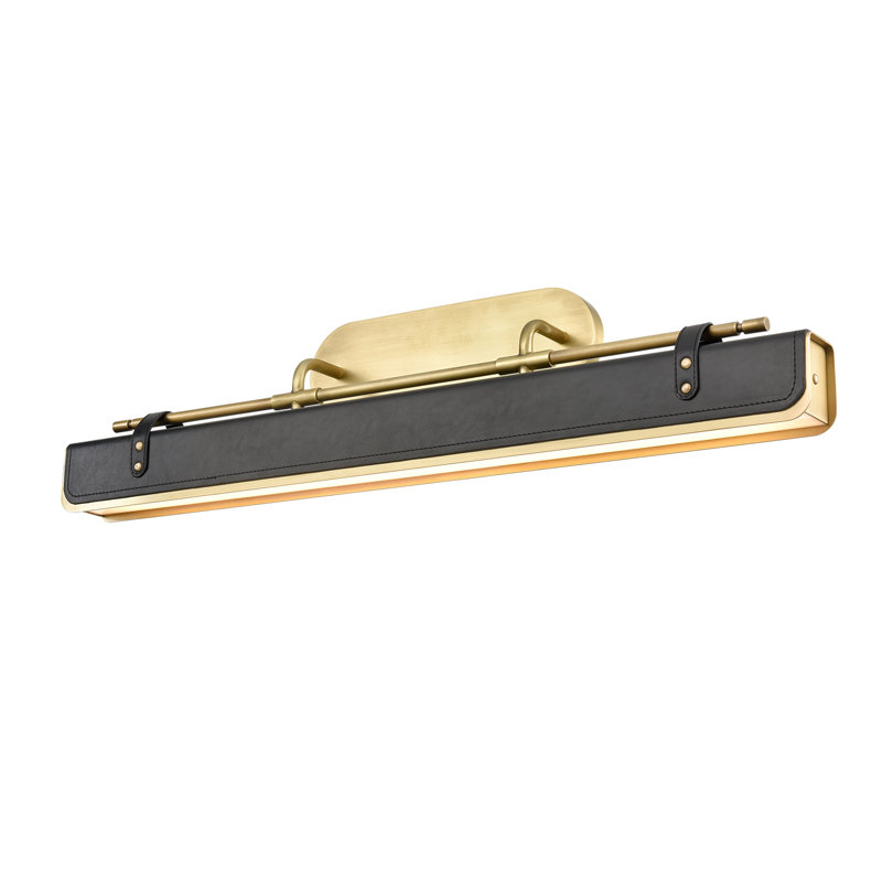 Applique murale à DEL 1 lumière Valise, Laiton rétro, Tuxedo