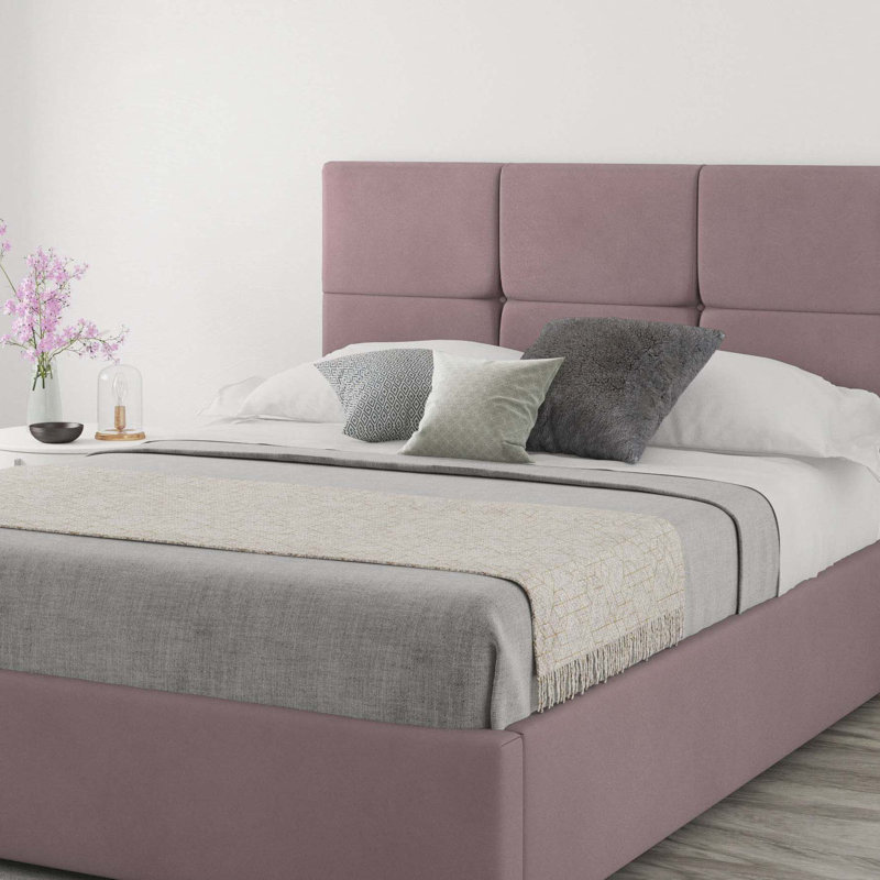 Kellen Upholstered Headboard, Velvet Blush, Super King (6')