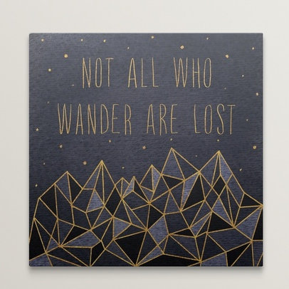«Écrit dans les étoiles IV» par Laura Marshall, art textuel, H 35 po x l 35 po x P 1,5 po, Toile