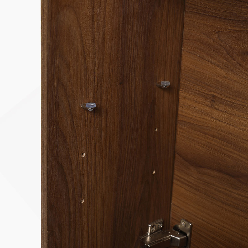 Meuble-lavabo autoportant de 18 pouces avec lavabo simple, portes à fermeture douce, convient aux petits