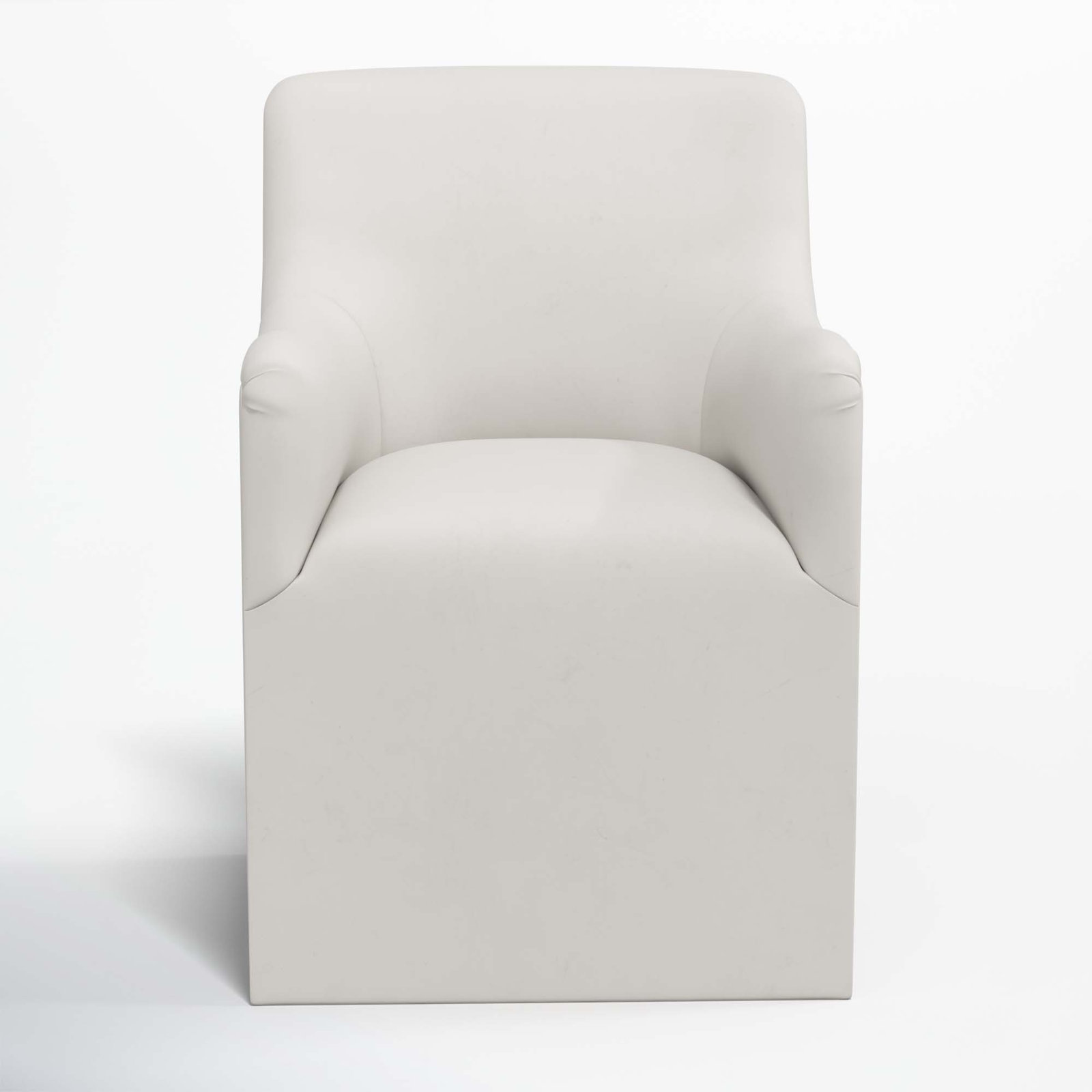 Howth Dining Armchair, Bella Light Gray Performance Velvet