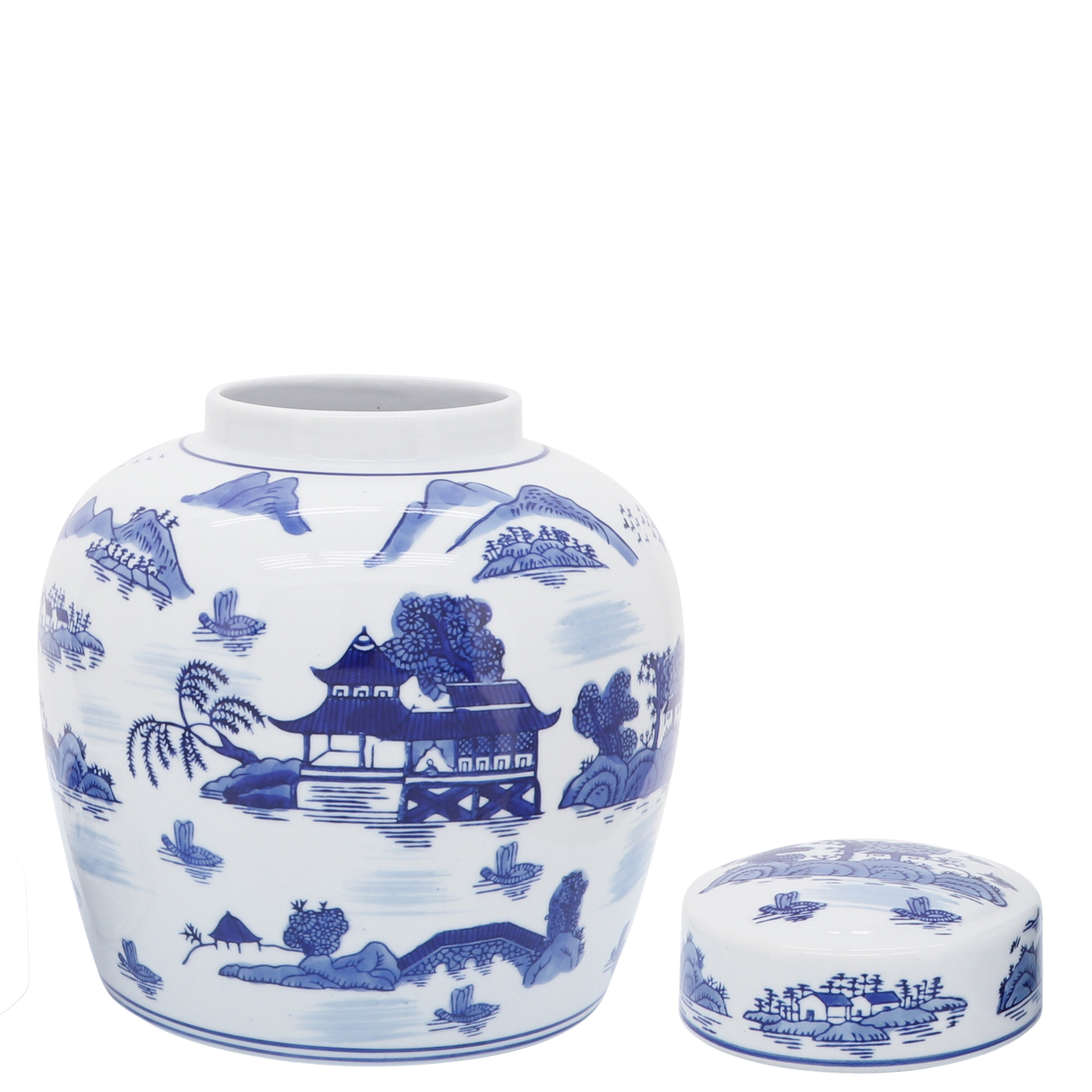 Kelly Clarkson Home Nina 14 Ceramic Temple Jar with Lid - Contemporary  Vintage Style Blue and White Chinoiserie Floral Design & Reviews