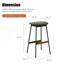 Ensemble moderne de 2 tabourets de bar, tabourets de bar confortables et élégants, rembourrés de tissu doux, sans dossier pour la cuisine et les chaises de bar de la salle à manger