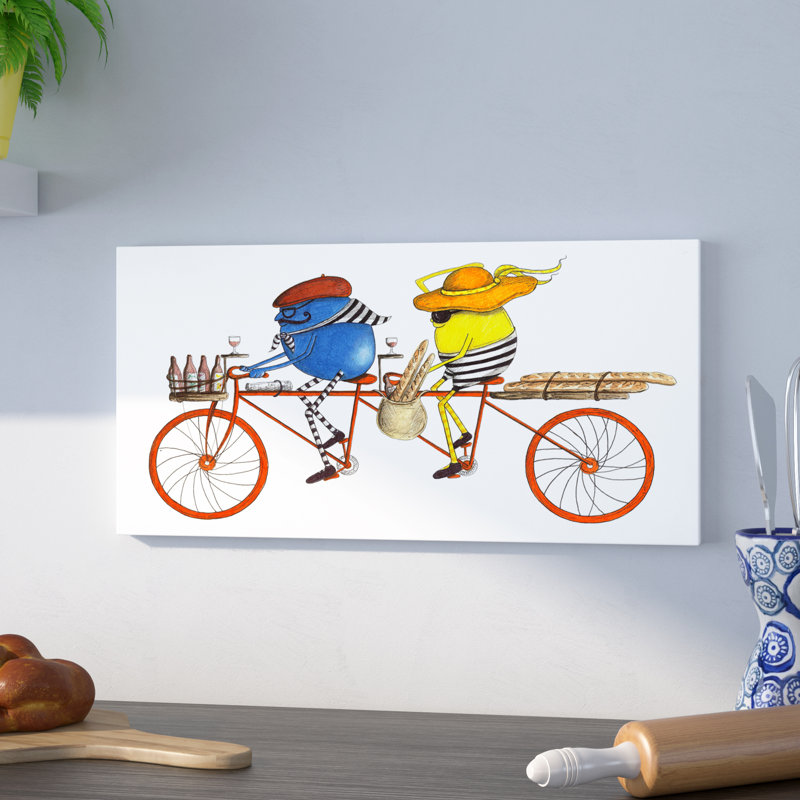 Humorous Lemon and Blueberry Picnic Canvas Art Print
