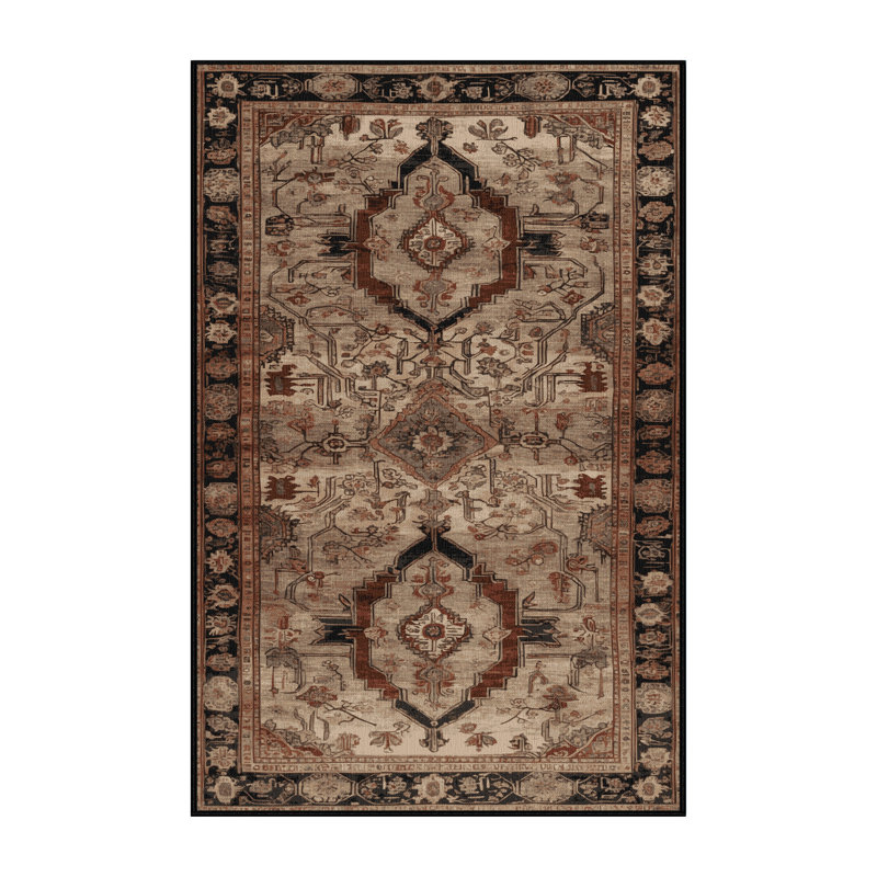 Tapis brun lavable à la machine, Tapis de couloir 2 pi x 4 pi