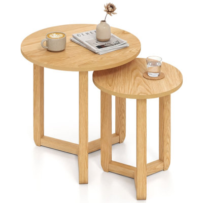 Ensemble de 2 tables basses gigognes Hommoo