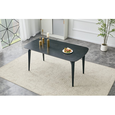 Rectangular Dining Table with metal legs