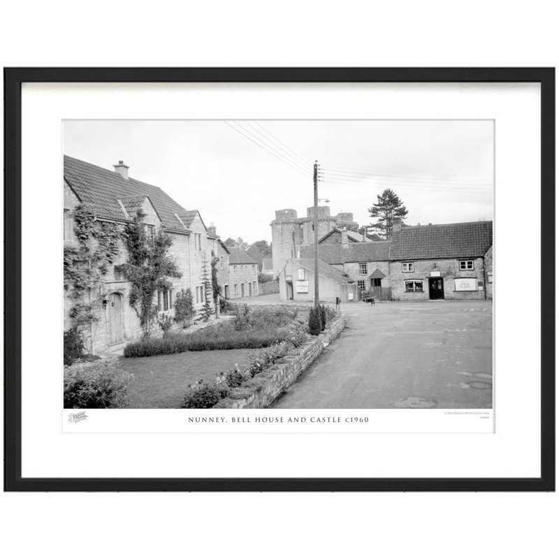 Nunney, Bell House And Castle C1960 - Single Picture Frame Print, 28cm H x 36cm W x 2.3cm D
