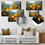 «Golden Mango Mosaic I» - fruits, art mural en métal-1988610204