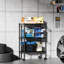  3 tablettes de rangement robustes à 3 tablettes avec roulettes, étagère de garage pour la cuisine, le sous-sol, l'entrepôt, le rangement en treillis métallique-22916413