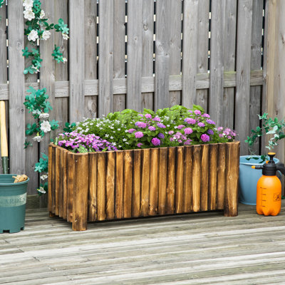 Rolde Wooden Raised Garden Bed, Elevated Planter Box