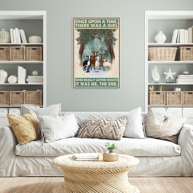 Estellene Who Really Loved Goats on Canvas, impression, H 36 po x l 24 po x P 1,25 po