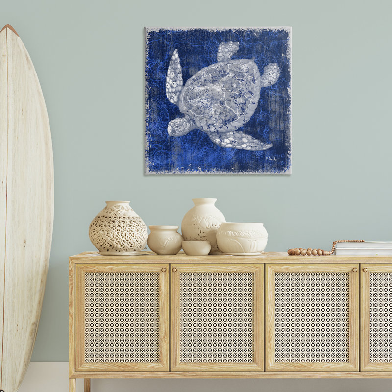  «Rustic Indigo Turtle» par Paul Brent, H 36 po x l 36 po