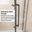 36 po x 36 po x P 72 po x H 36 po Enceinte de douche néo-angle coulissante 1/4 po en verre trempé transparent en forme de losange Porte de douche, noir