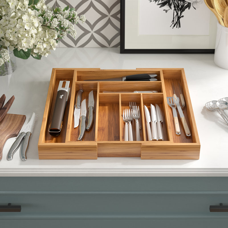 Benninger Expanding Adjustable Flatware Kitchen Drawer Organizer