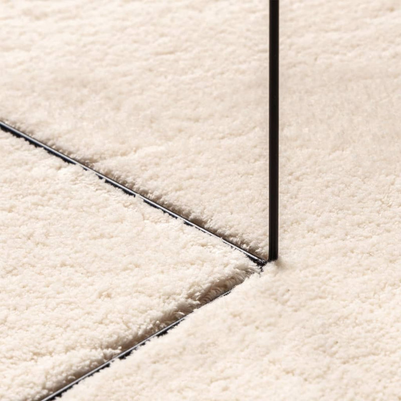 Rug "HUARTE" Short Pile Soft and Washable Beige, Round 80cm