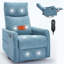Fauteuil inclinable manuel berçant et pivotant à massage thermique pour le salon-1137290638