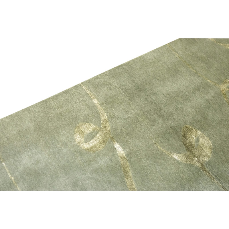 High-Quality Hand-Knotted Seafoam Area Rug