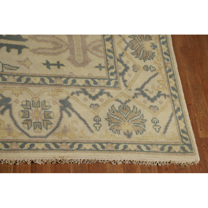 Tapis couleur terre en laine Oushak 8 x 10 po