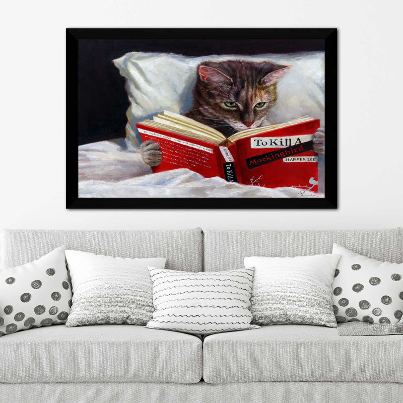 Late Night Thriller par - Peinture, H 21,5 po x l 27,5 po x P 0,75 po, Cadre noir