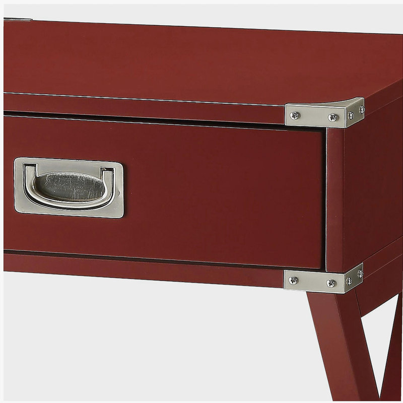 Red 1-drawer side table, Red