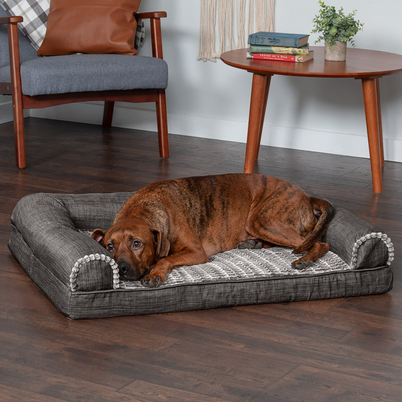 Canapé-lit Luxe, Gris anthracite, Grand (l 36 po x P 27 po x H 3 po), Mousse à mémoire de forme