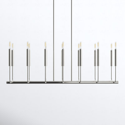 Tedder 14 Light Steel Dimmable Pendant