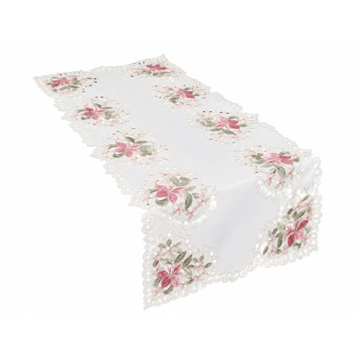Albaugh Embroidered Cutwork Table Runner