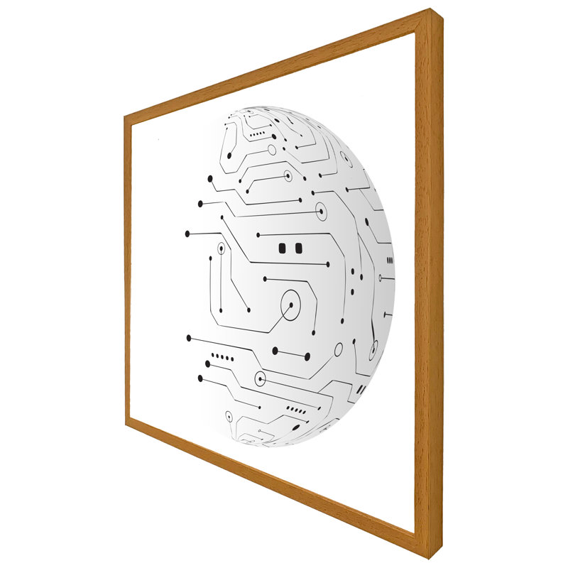 Single Picture Frame Print, 61cm H x 61cm W x 4cm D, Oak