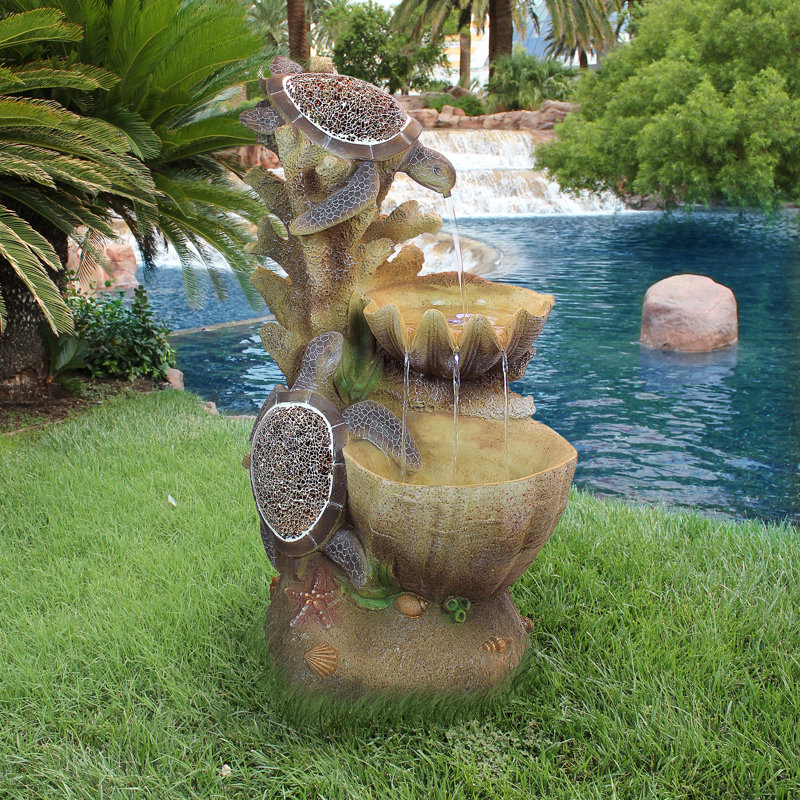 Fontaine sculpturale en cascade Turtle Cove