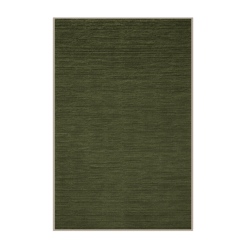 Machine Washable Solid Brown Area Rug, Rectangle 2' x 3'