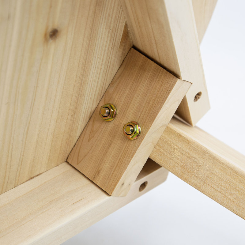 Table d'appoint d'extérieur ronde Camden de 21 po en bois massif