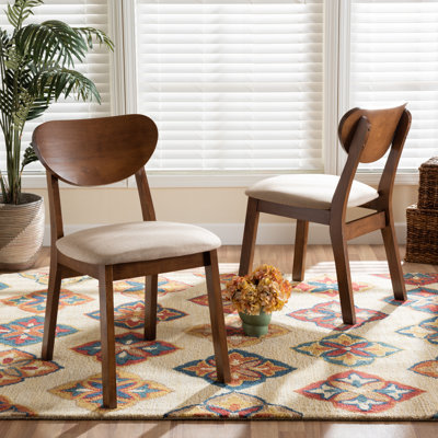 Schuller Fabric Side Chair in Gray