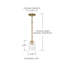 Luminaire suspendu cylindrique à 1 lumière Greyson-25987291