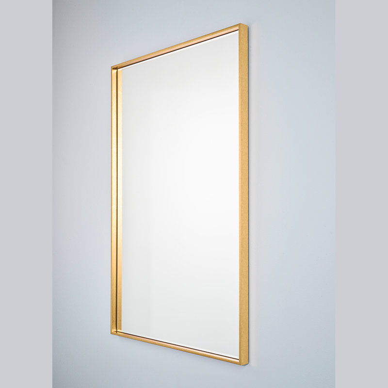 Ophion Metal Flat Wall Mirror, 176cm H x 41cm W, Gold