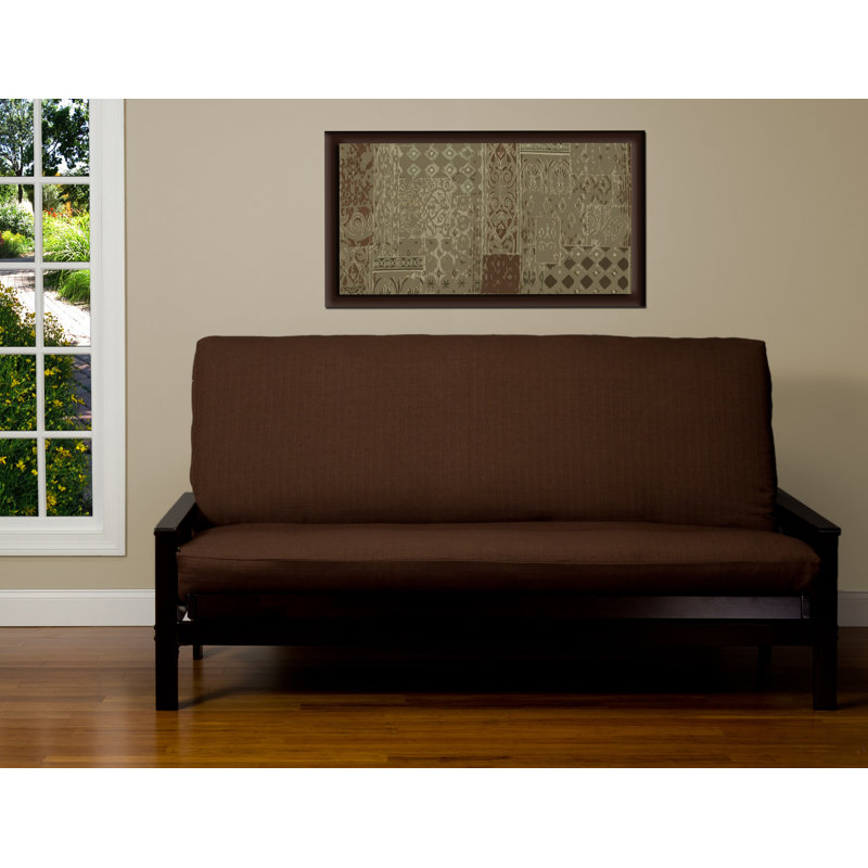 Housse pour futon en lin, Chocolat, Grand