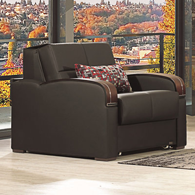 Fauteuil rembourré convertible avec rangement