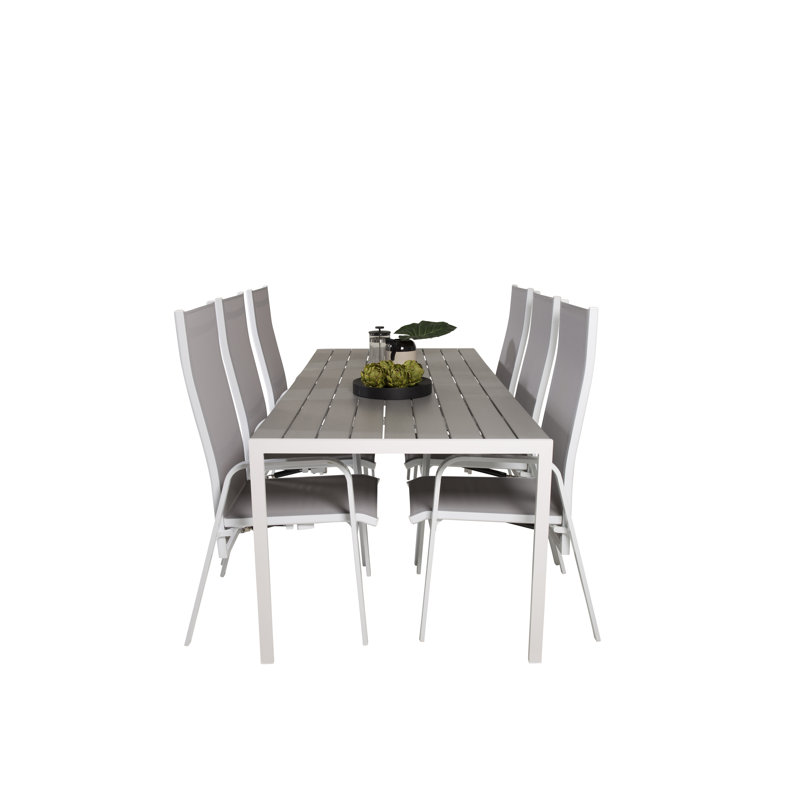 Alberte 6 - Person Patio Dining Set with Rectangular Table