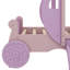 Lit simple en bois de style princesse avec couronne, lit plateforme pour voiture avec marches-122527236