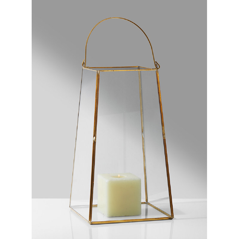 Kiyon Trapezoid Glass Lantern