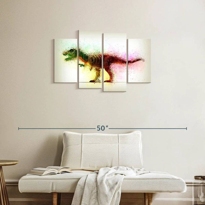 Brampt Abstract Dinosaur, 22" H x 36" W