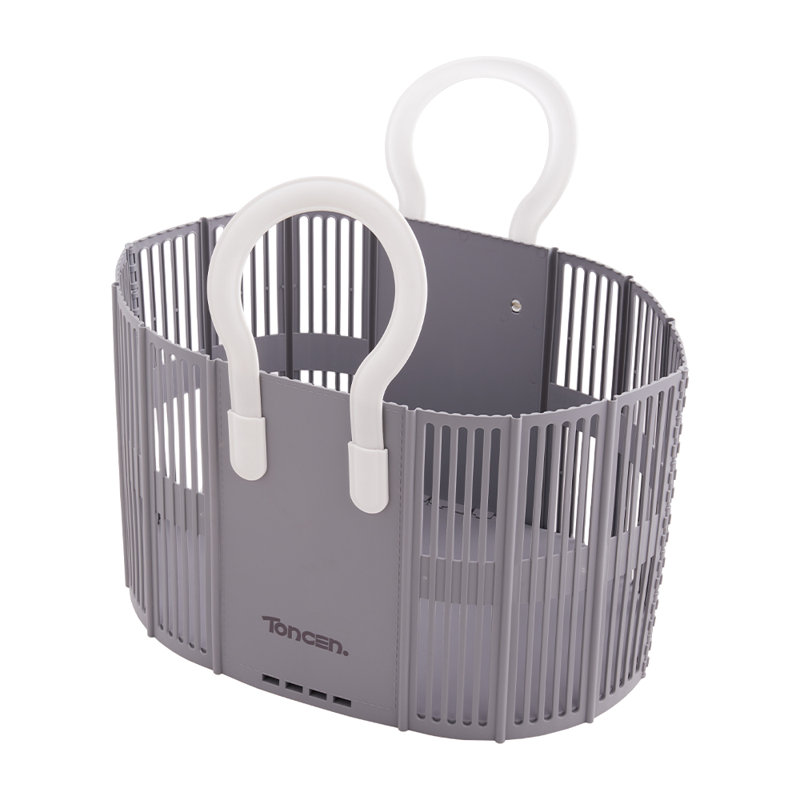 Stephone Laundry Hamper, Grey/White