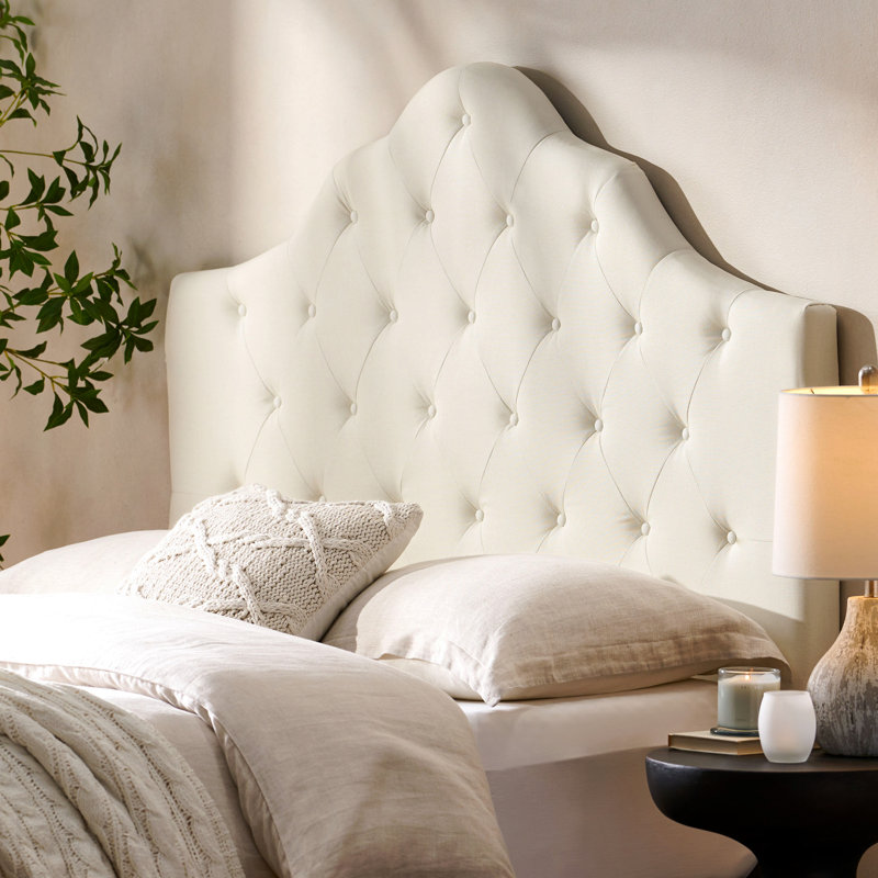 Tête de lit tapissier capitonnée de taille grand, tête de lit en bois massif avec pieds en métal durables, tête de lit grand à hauteur réglable, tête de lit en tissu au design moderne capitonné