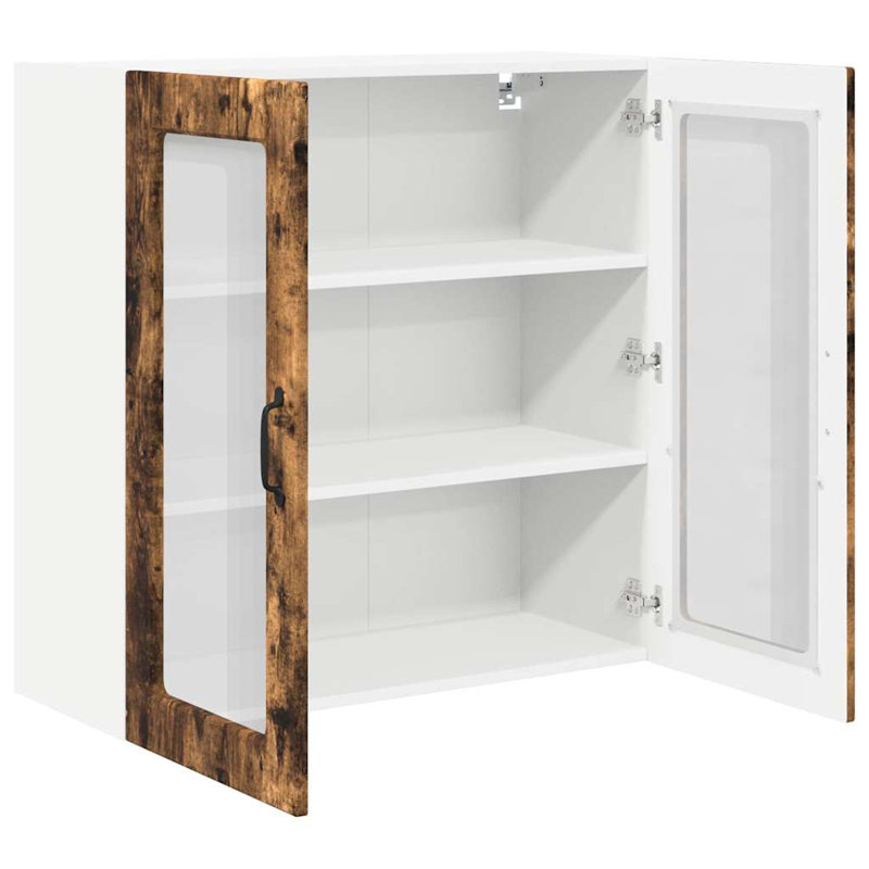 Vidaxl Kitchen Wall Cabinet Brown Oak 60 X 31 X 80 Cm Engineered Wood, Old Wood, 80cm H x 80cm W x 31cm D