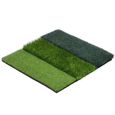 Tri-Turf XL Golf Practice Hitting Mat 24 x 24 in - Backyard or Indoor training Mat