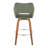 Sarah XL 30" Fixed-Height Upholstered Bar Stool with Bent Wood Legs & Round Footrest-121871944
