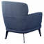 Chaise d'appoint bleue avec pieds en métal