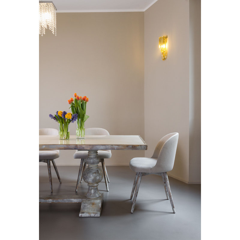 Dining Table, Gray Oak, Calacatta