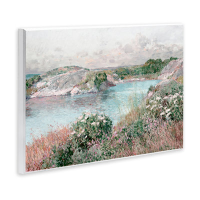 "Classic Riverbank Landscape", art mural par lettré et doublé