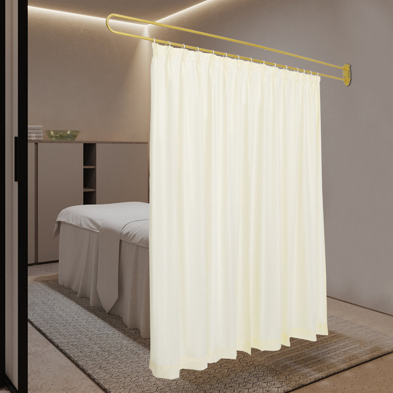 Partition Curtain With U-Shape Tube, Beige